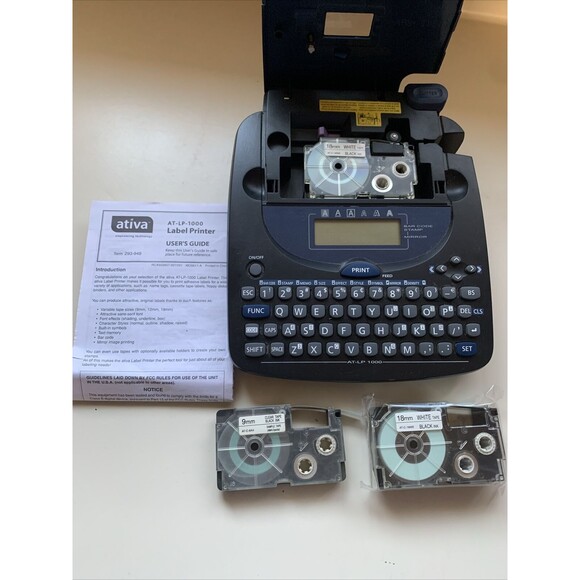 Ativa AT-LP 1000 Large 10 Character 2 Line LCD Display Label Printer & 3 Tapes - Picture 5 of 9